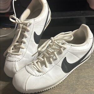 Nike Classic‎ White and Black Cortez Sneakers